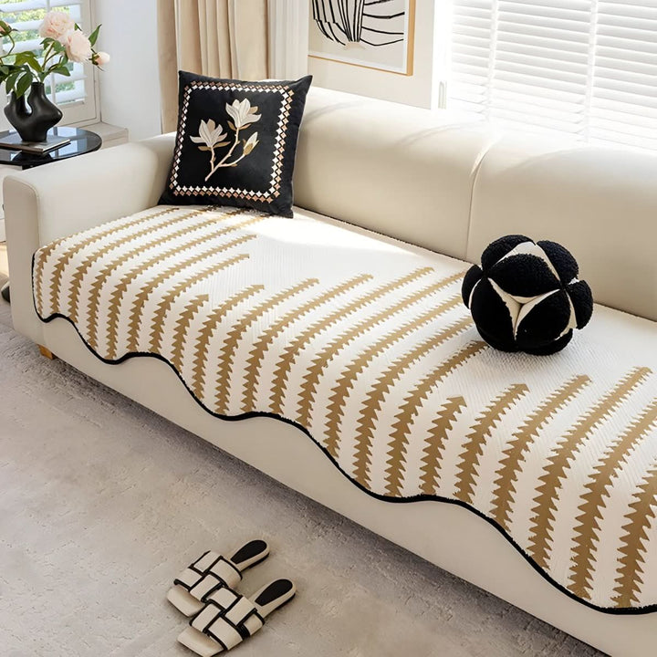 Skanto | Moderne chenille sofa deksel med stilfull beskyttelse
