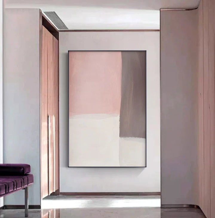 Subtile nyanser av rosa og blå Aquarell Abstrakt Veggkunst Fine Art Lerretutskrifter for moderne leilighet Stue Soverom Kunst for samtidsinteriører | Skanto