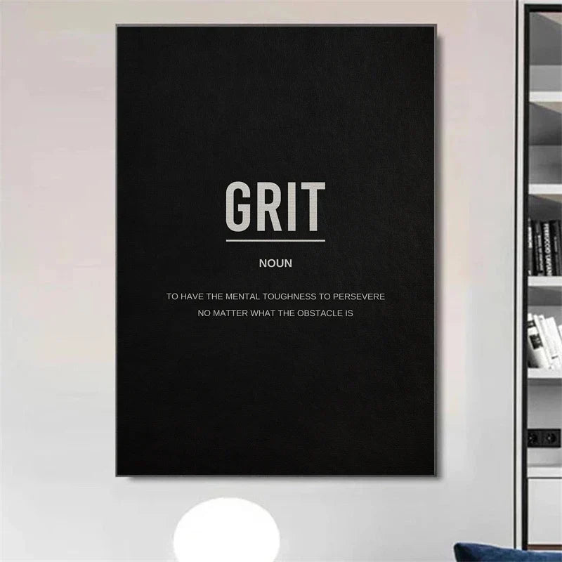 Erfolgsdefinition Plakat Svart og Hvit Veggkunst Fine Art Lerretstrykk Motivasjon daglige Mantra Bilder for Stue Soverom Kontor Veggdekorasjon | Skanto