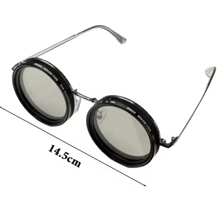 VisionRound polariserte solbriller – Unisex retro design med justerbart lysfilter | Skanto