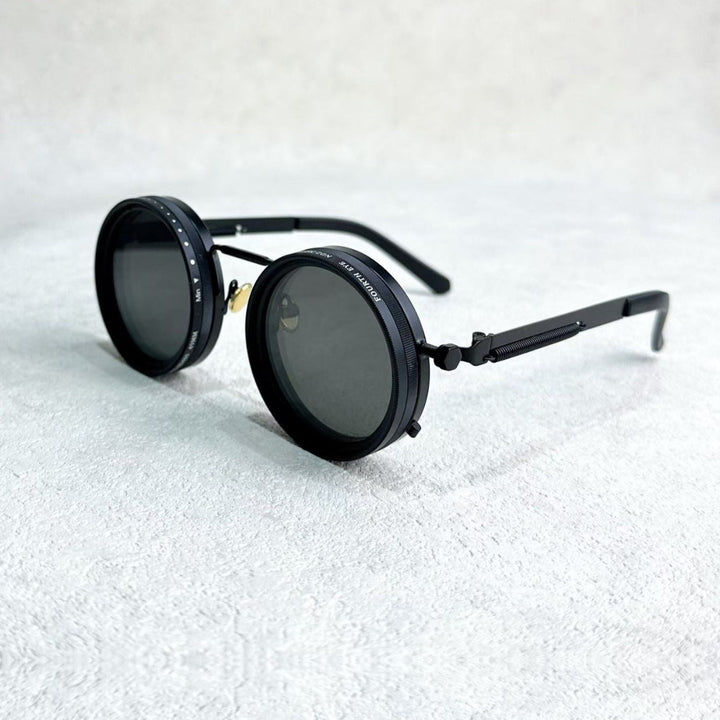 VisionRound Polariserte Solbriller – Unisex Retro Design med Justerbart Lysfilter | Skanto