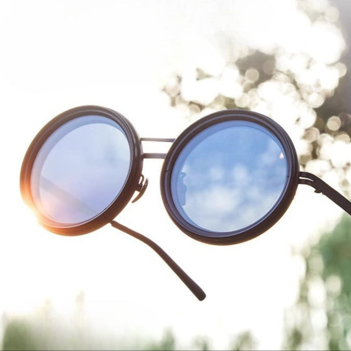 VisionRound Polariserte Solbriller – Unisex Retro Design med Justerbart Lysfilter | Skanto