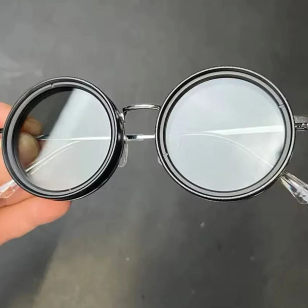 VisionRound Polariserte Solbriller – Unisex Retro Design med Justerbart Lysfilter | Skanto