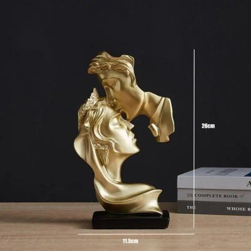 Sweet Kiss - Panneklem-kysende Kjærlighetspar Statue | Skanto