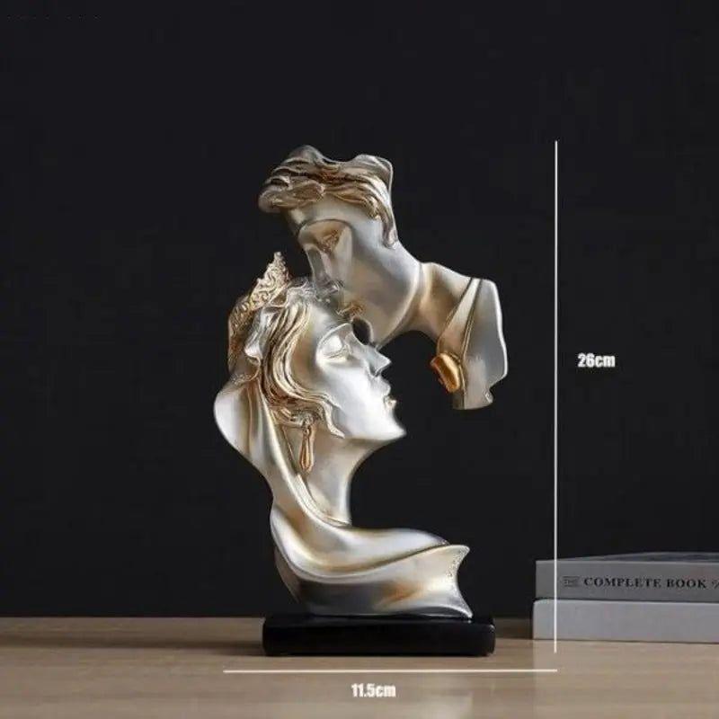 Sweet Kiss - Panneklem-kysende Kjærlighetspar Statue | Skanto