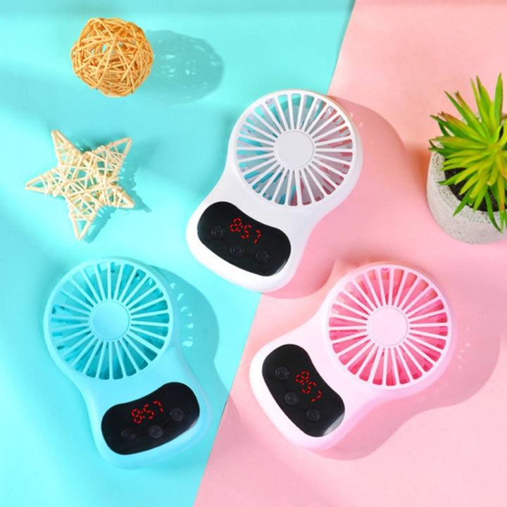 Multifunksjonell Klokke Liten Vifte Kreativ Desktop Mini USB Vifte (Hvit) | Skanto