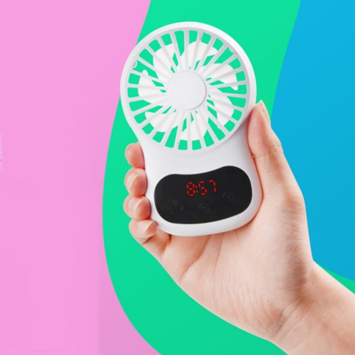 Multifunksjonell Klokke Liten Vifte Kreativ Desktop Mini USB Vifte (Hvit) | Skanto