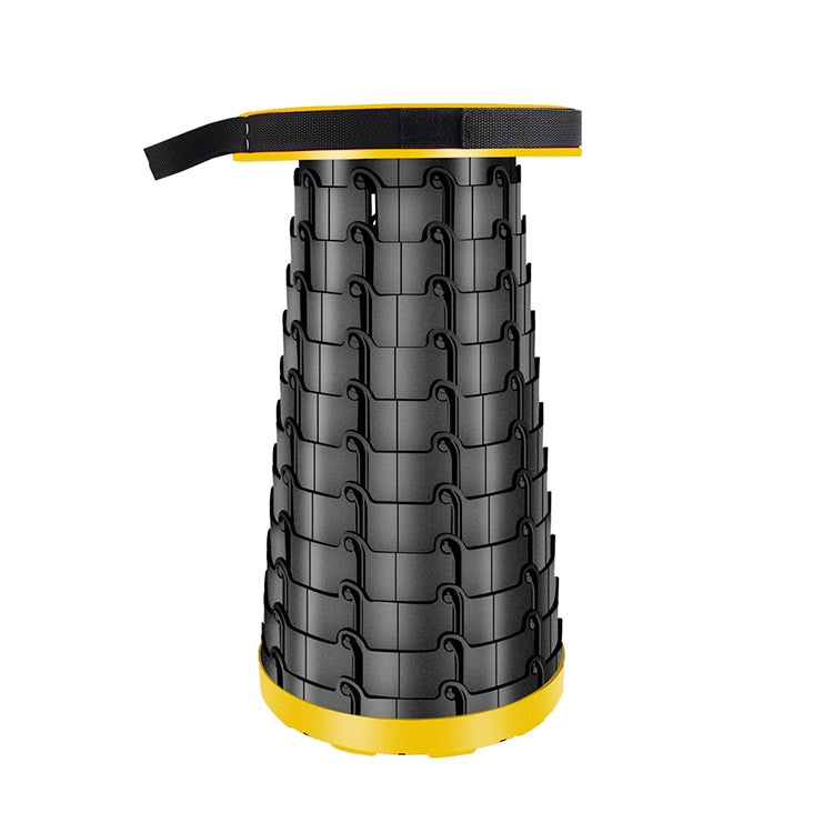 Norvo | Utendørs Bærbar Sammenleggbar Teleskopisk Plaststol Camping Fiske Hage Stol (Gul)