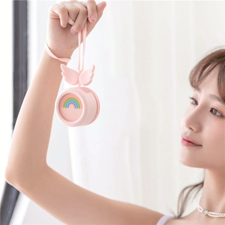 USB Ladevifte Børsteløs Hengehals Mini Sling Faul Fan(Angel Pink) | Skanto