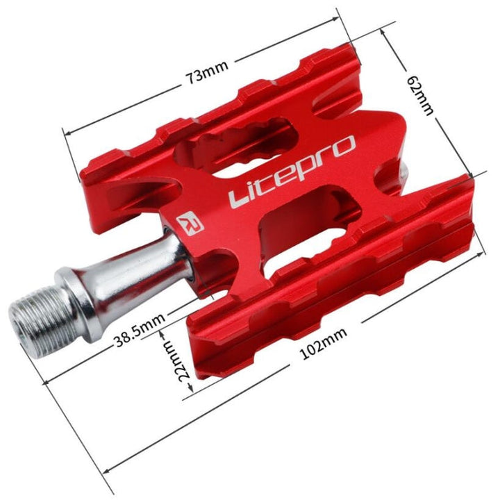 Skanto | Litepro Ultralett Faltbar Sykkelpedal K3 Sykkelpedal, Farge: Galvanisert Farge