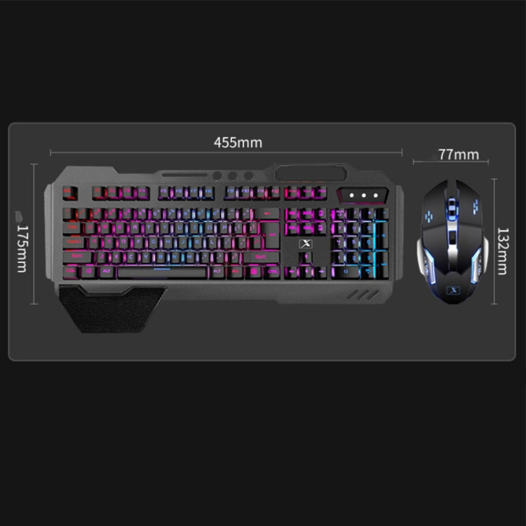 Norvo | K680 RGB Oppladbart Gaming Trådløst Tastatur og Mus Sett (Svart)