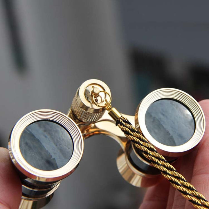 Skanto | 3x25mm Klassisk Kvinne Drama Observasjon Teleskop Bærbare Kikkert Med Kjede (Svart)