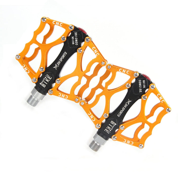 Skanto | Sykkelpedal Terrengsykkel Aluminiumlegering Palin Pedal Rutsjebane Lager Pedal (901 Gul)