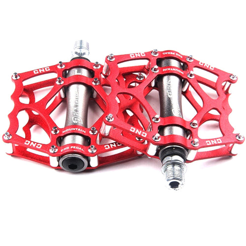 Skanto | Sykkelpedal Terrengsykkel Aluminium Alloy Palin Pedal Non-Slip Bearing Pedal (901-2 Rød)