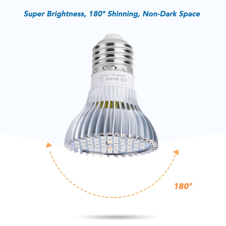 Skanto | LED Plantevekstlampe Fullspekter E27 Plantefyllingslys, Effekt: 30W 40 Lampeperler