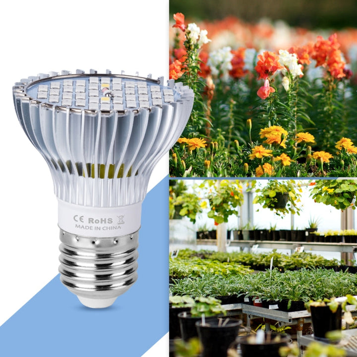 Skanto | LED Plantevekstlampe Fullspekter E27 Plantefyllingslys, Effekt: 30W 40 Lampeperler