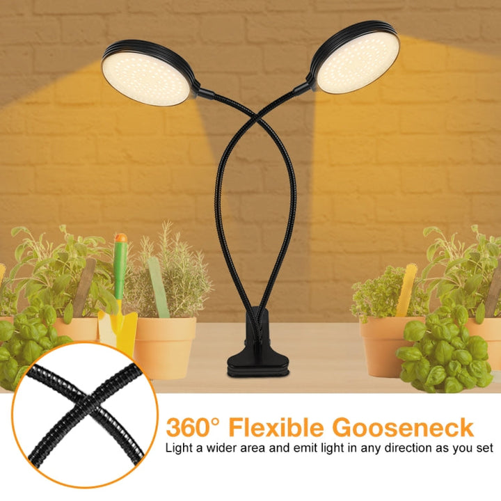 Skanto | LED Plantevekstlamper USB Fjernkontroll Klemme Vanntett Fullspektrum Naturlig Hvit Spireplante Lys, Effekt: 60W Fire Hoder