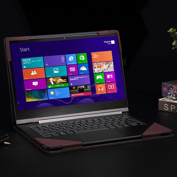 Skanto | For Samsung Galaxy Book 4 360 15,6 tommer lær laptop anti-fall beskyttelsesdeksel med stativ (Svart)