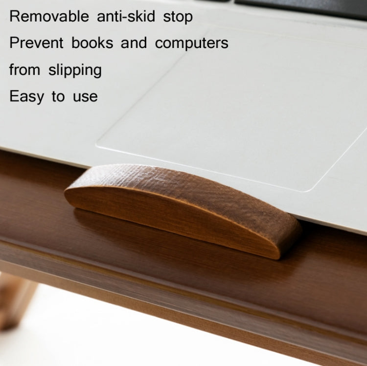 Skanto | 741ZDDNZ Bruk av seng Foldbar Høydejusterbart Laptopbord Hybel Studiebord, Spesifikasjon: Klassisk Te Farge 64cm Tykkelse Bambus