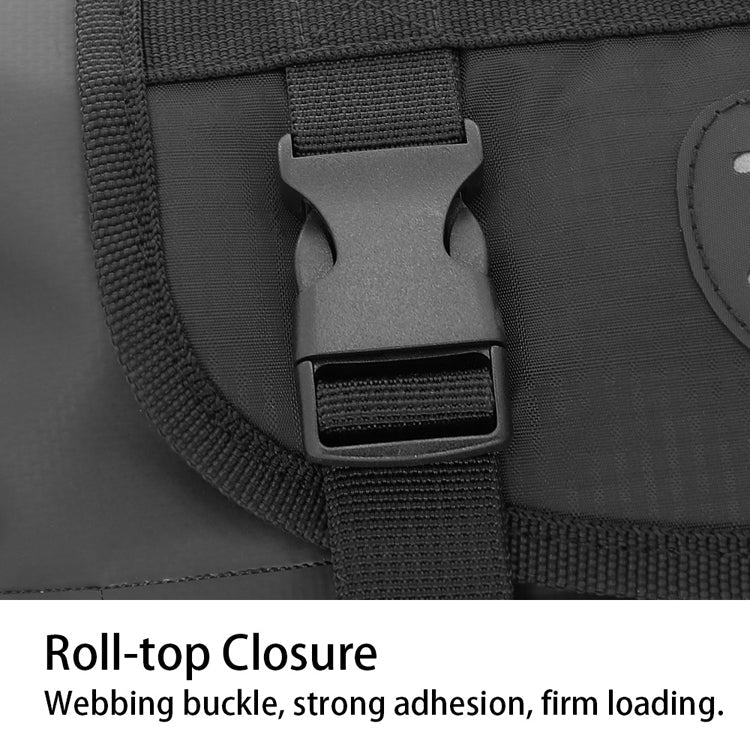 Norvo | SAHOO 11L Forstørret Sykkel Frontveske Terrengsykkel Klemme Mesh vanntett og slitesterk Styreveske (Svart)