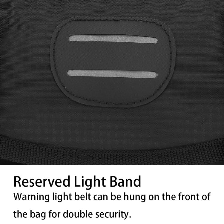 Norvo | SAHOO 11L Forstørret Sykkel Frontveske Terrengsykkel Klemme Mesh vanntett og slitesterk Styreveske (Svart)