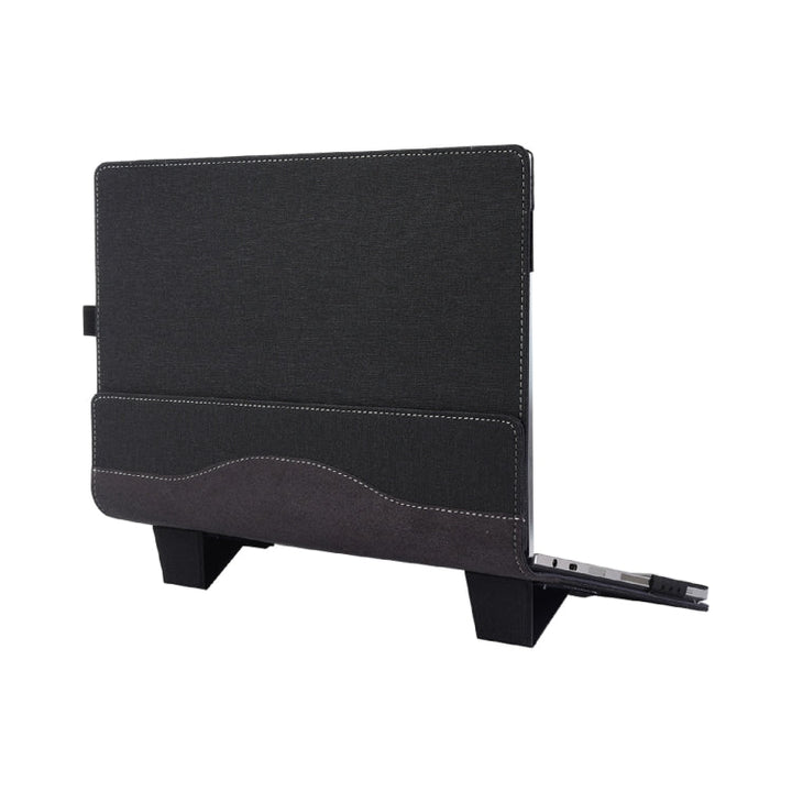 Skanto | For Samsung Galaxy Book 3 360 13.3 tommers lær laptop anti-fall beskyttelsesetui med stativ (Svart)