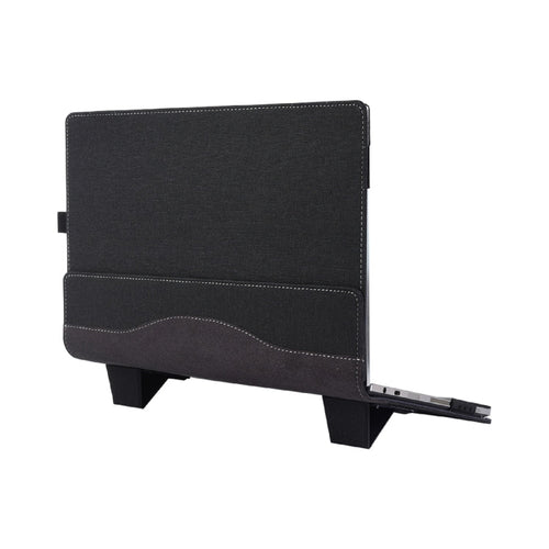Skanto | For Samsung Galaxy Book 3 360 13.3 tommers lær laptop anti-fall beskyttelsesetui med stativ (Svart)