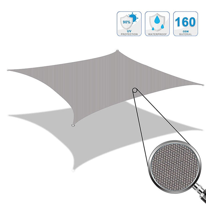 Skanto | Triangulær Utendørs Hage Solskjermseil Vanntett Anti-UV Markise, Størrelse: 3m x 3m x 4.3m (Grønn)