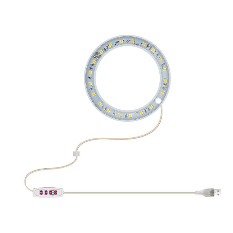 Skanto | LED Plantevekstlampe Full Spektrum Intelligent Tidtaker Innendørs Fylllys Ring Plante Lampe, Effekt: En Hode (Solskinn)