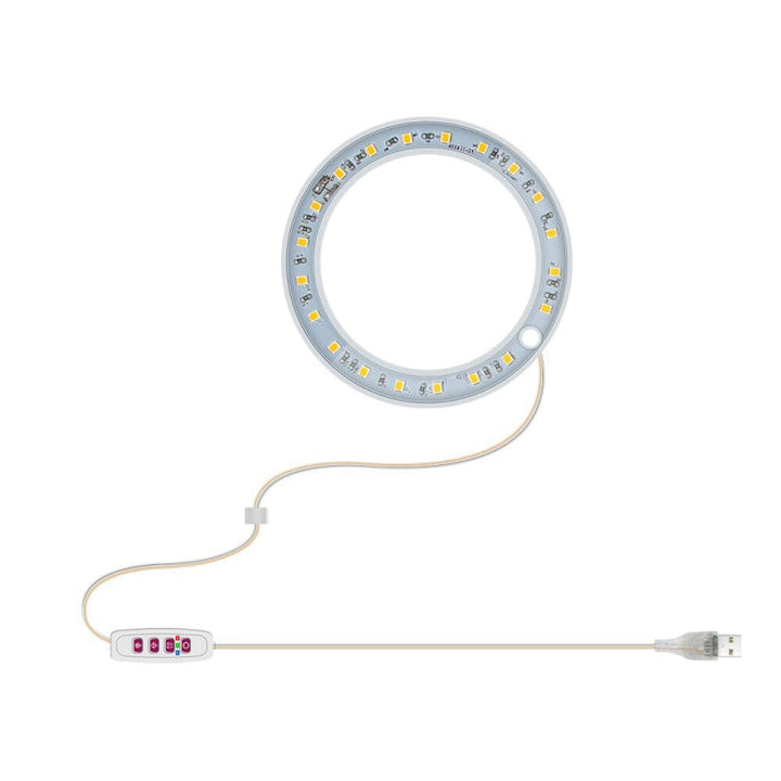 Skanto | LED Plantevekstlampe Full Spektrum Intelligent Tidtaker Innendørs Fylllys Ring Plante Lampe, Effekt: En Hode (Solskinn)