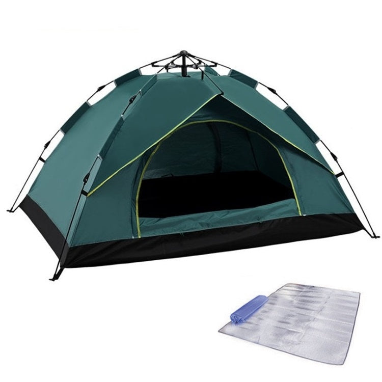 Skanto | TC-014 Utendørs Strand Reise Camping Automatisk Vår Multi-Person Telt For 2 Personer (Grønn+Matte)