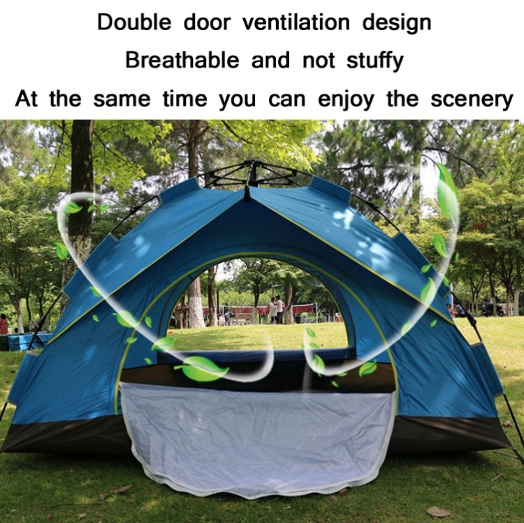 Skanto | TC-014 Utendørs Strand Reise Camping Automatisk Vår Multi-Person Telt for 3-4 Personer (Blå)