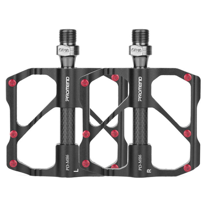 Skanto | PD-M86C  1 Par PROMEND Sykkel Rittsykkel Terrengsykkel 3 Palin Karbonfiber Lager Pedal (Sort)