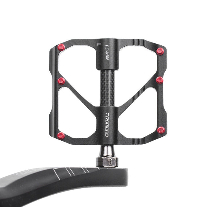 Skanto | PD-M86C  1 Par PROMEND Sykkel Rittsykkel Terrengsykkel 3 Palin Karbonfiber Lager Pedal (Sort)