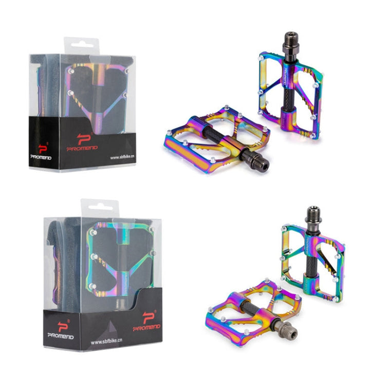 Skanto | 1 Sett PROMEND Tre Peilin Lagre Aluminiumlegering CNC Sykkel Fargerike Pedaler PD-M86CY