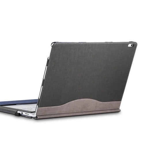 Skanto | PU Lær Bæreveske for Microsoft Surface Book 2 15 Tommer (Gentleman Grå)