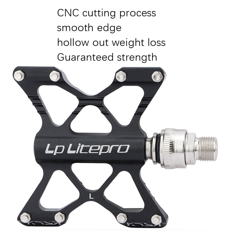 Skanto | LP LitePro K5 Sammenleggbar Sykkel Aluminiumlegering Lager Pedaler (Svart)