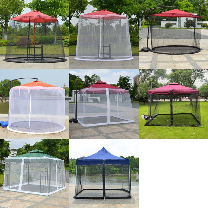 Skanto | HY-0205 300 x 230 cm Utendørs Solparaply Antimygg Nettdeksel, Dimensjoner: Faltelt (Svart)