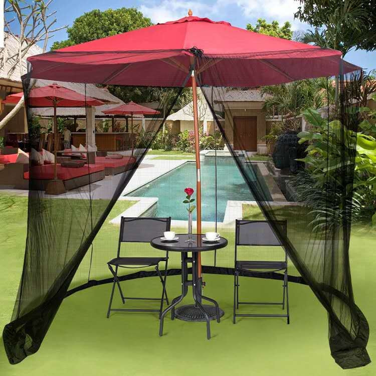 Skanto | HY-0205 300 x 230 cm Utendørs Solparaply Antimygg Nettdeksel, Dimensjoner: Faltelt (Svart)