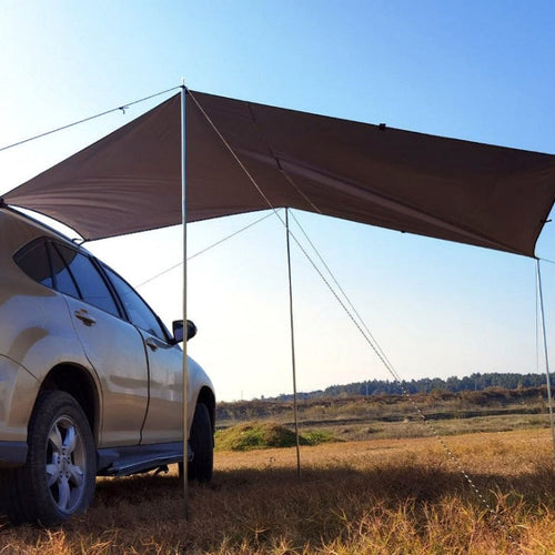 Skanto | Utendørs piknik camping telt ved bilen vanntett solskjerm 200x440cm (mørkegrå)