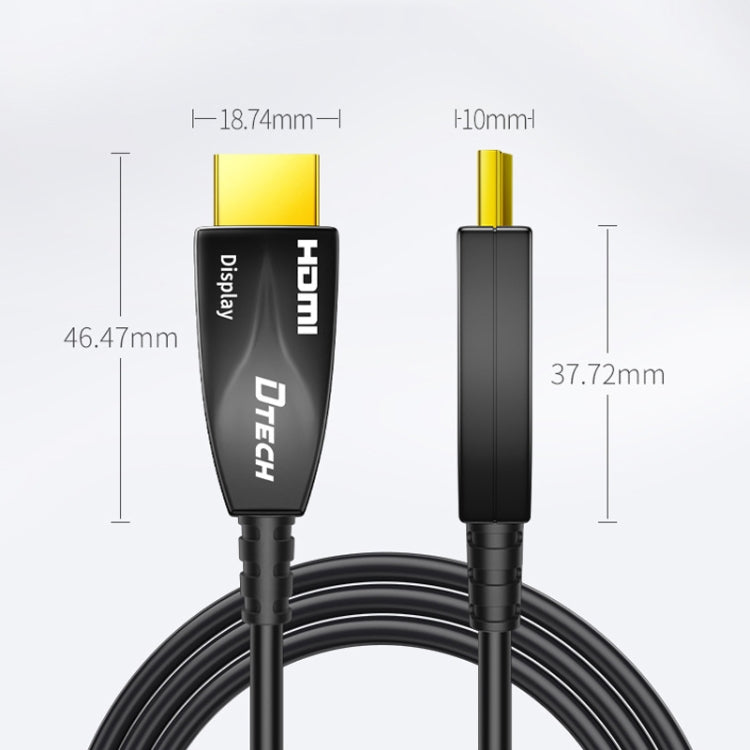 Norvo | DTECH HDMI 2.0 Versjon Fiber Optisk Kabel 4K 60Hz Storskjerm TV Ingeniørkablering, Lengde: 10m