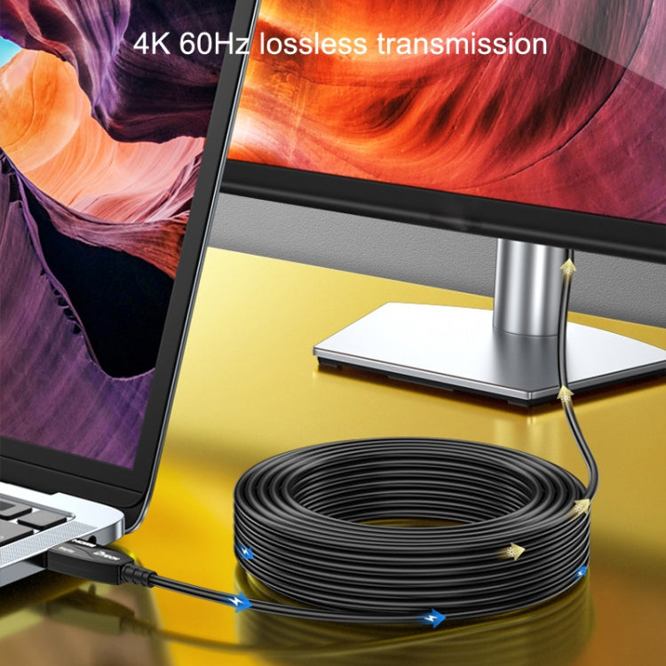 Skanto | DTECH HDMI 2.0 Versjon Fiberoptisk Kabel 4K 60Hz Storskjerm-TV Ingeniørkabling, Lengde: 15m