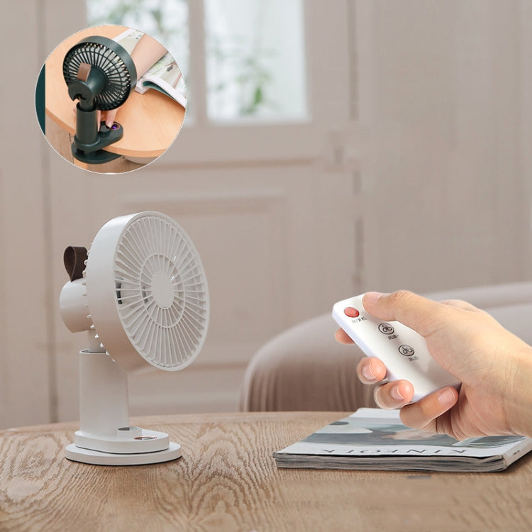 Smart Remote Control Usb Charging Shaking Head Desktop Fan Stroller Clip Fan(Black) | Skanto