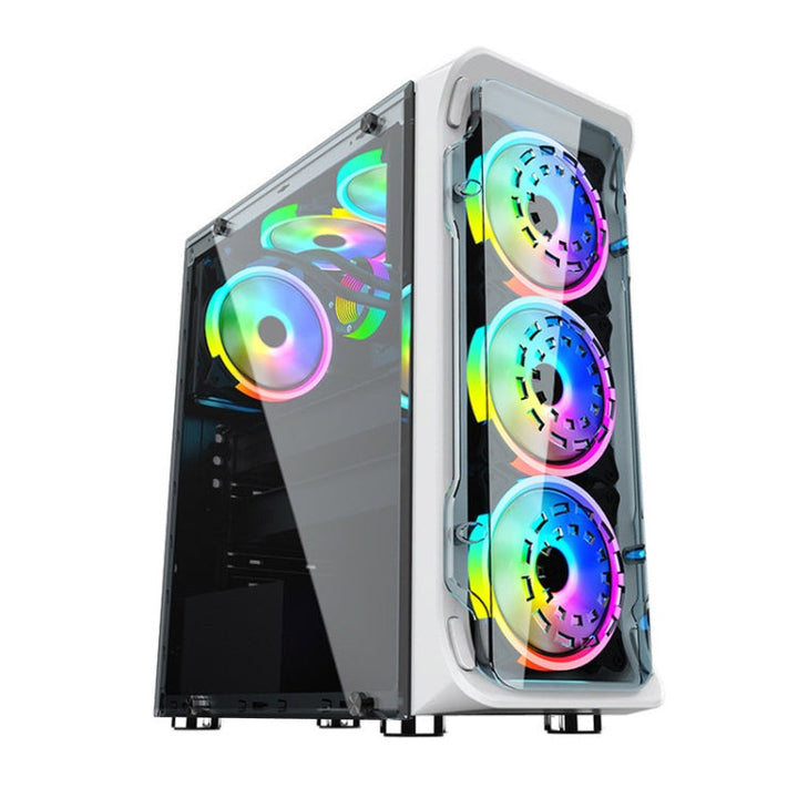 Skanto | Datamaskin CPU RGB glødende radiator 8 vifter + fjernkontroll