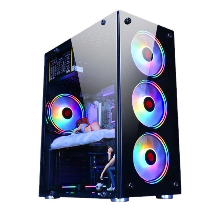 Skanto | Datamaskin CPU RGB glødende radiator 8 vifter + fjernkontroll
