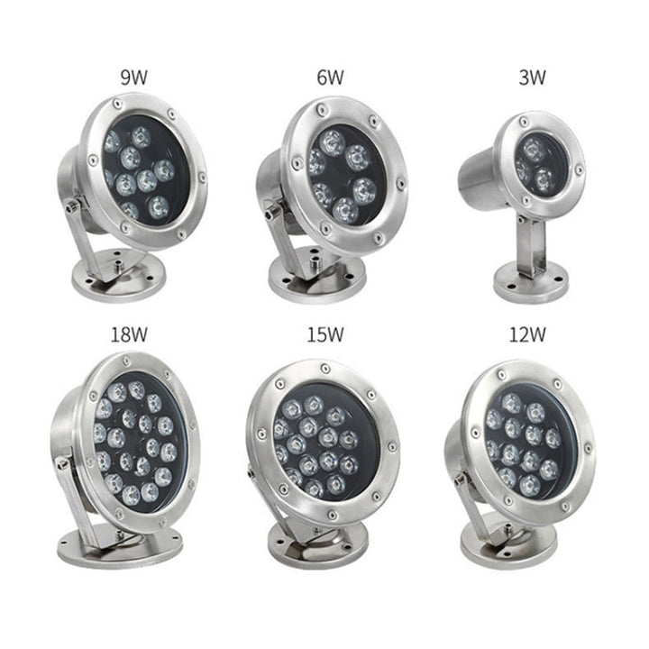 Skanto | LED Undervannslampe Basseng Fiskedam Springvann Vanntett Landskapslys 24W (Varm Hvit)