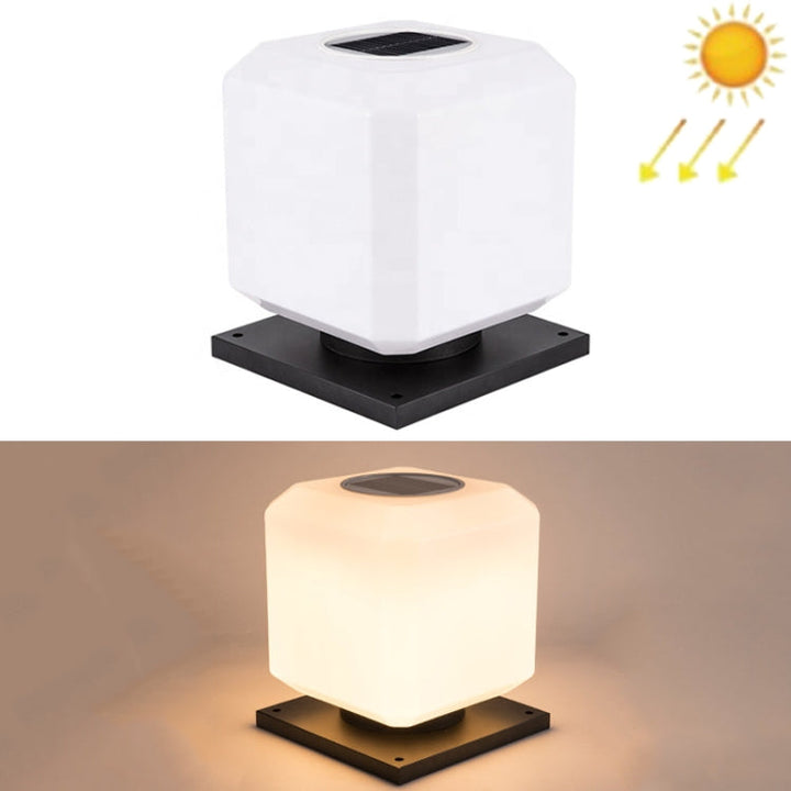 Skanto | 003 Solar Square Utendørs Postbelysning LED Vanntett Vegglamper, Størrelse: 30cm (Varmt Lys)