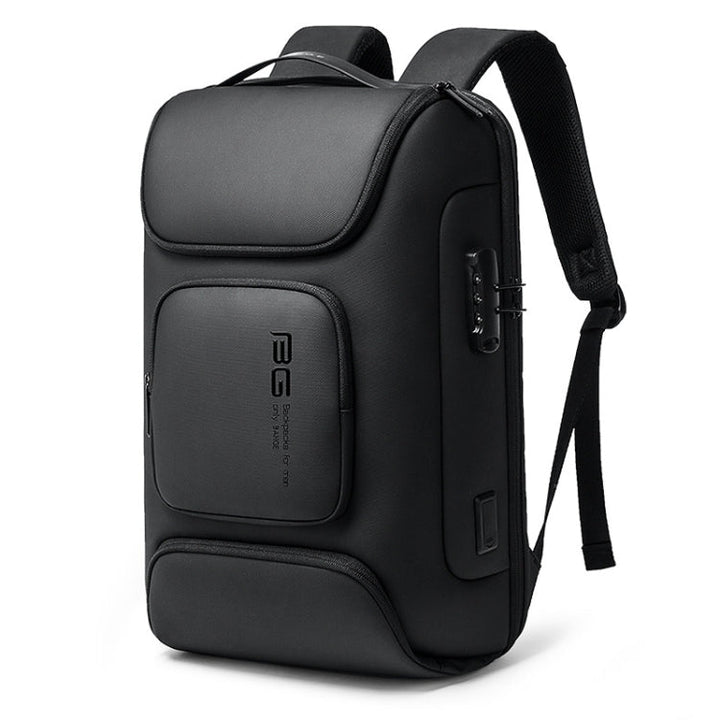Skanto | BANGE BG-7216plus Tyveribeskyttelse Vanntett Reise Herre Ryggsekk 15,6 Tommer Laptop Bag (Svart)