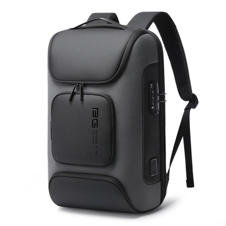 Skanto | BANGE BG-7216plus Tyverisikret Vanntett Reise Herre Ryggsekk 15.6 Tommers Laptop Bag (Grå)