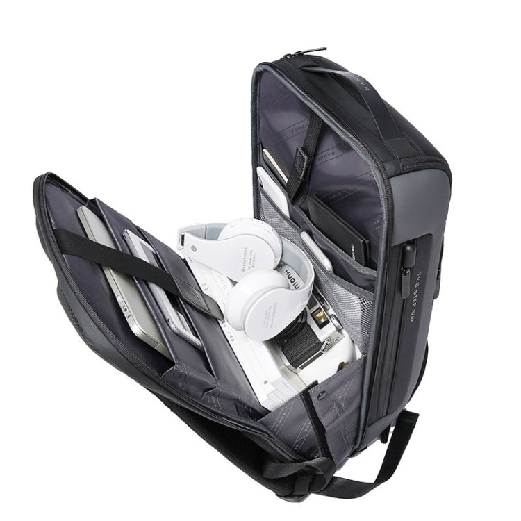Skanto | BANGE BG-7216plus Tyveribeskyttelse Vanntett Reise Herre Ryggsekk 15,6 Tommer Laptop Bag (Svart)